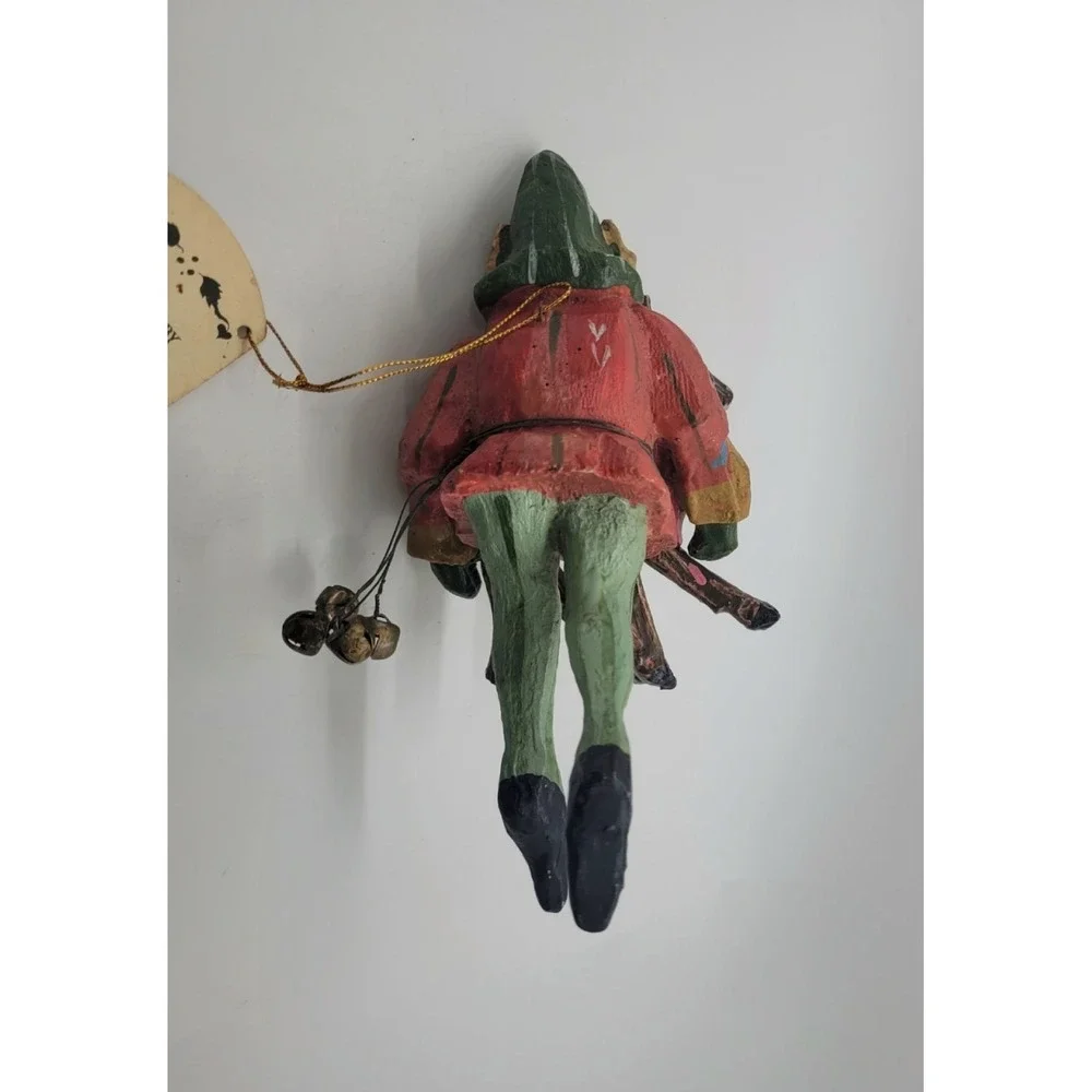 VTG House of Hatten Denise‎ Calla Santa Deer Enchanted Forest Christmas Ornament